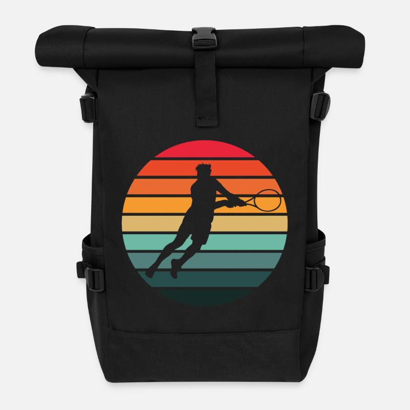 Tennis - Rolltop Rucksack - Schwarz