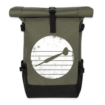 Dartpfeil Skizze - Rolltop Rucksack - Olive/Schwarz - Vorne
