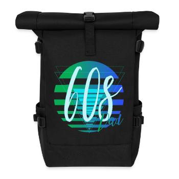 60s Dad – Retro Dad Design - Roll Top Backpack - black - Front