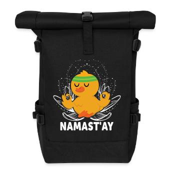 Drôle Namaste Yoga Duck - Sac à dos roll top - noir - Devant