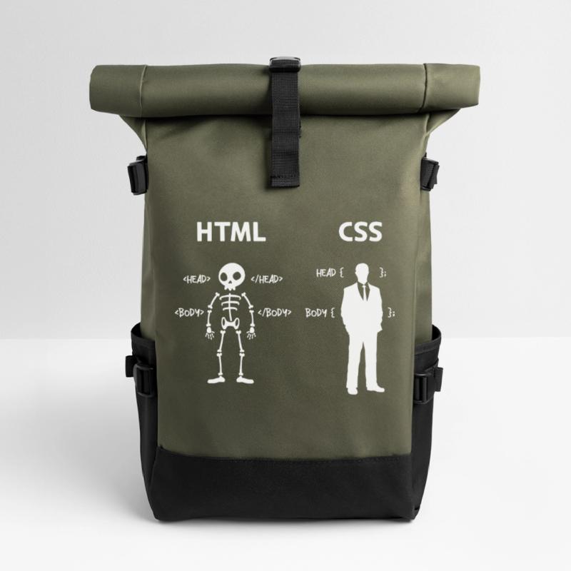 Code Css C++ Php Java Developer Code Skripting Rolltop Rucksack