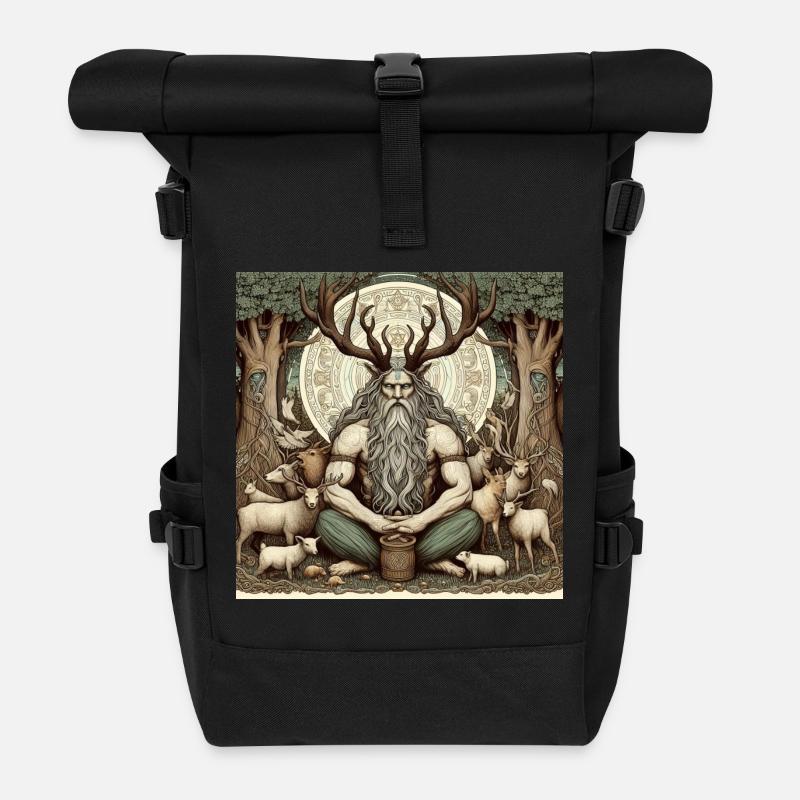 Cernunnos, dieu celte - Sac à dos roll top - noir
