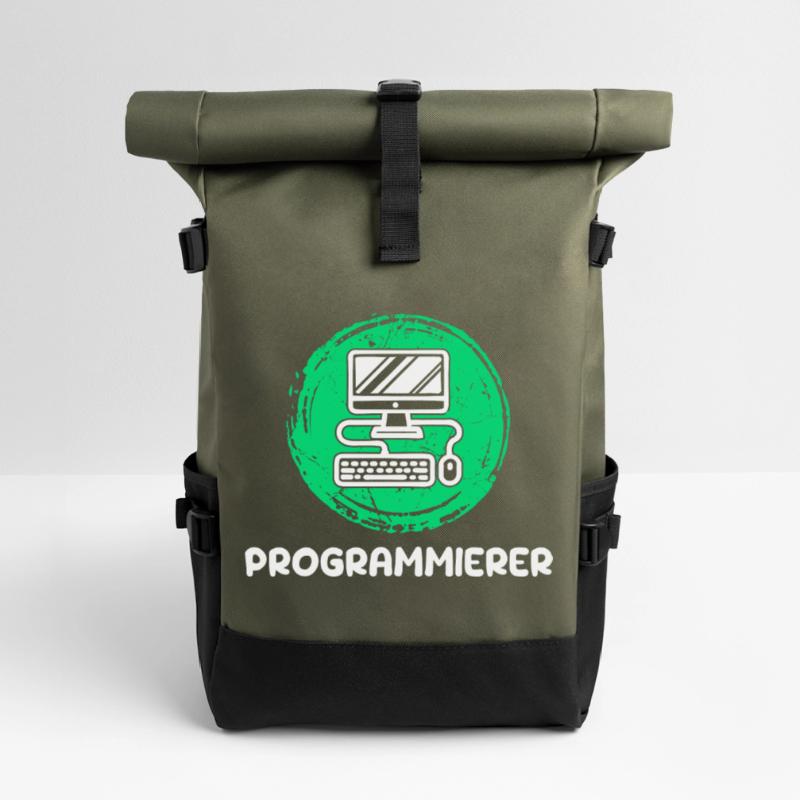 Computer Freak Scripting Developer Programmer Roll Top Backpack