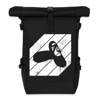Croquis de chaussures de ballet - Sac à dos roll top - noir - Devant