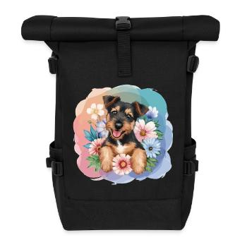 Deutscher Jagdterrier - Rolltop Rucksack - Schwarz - Vorne