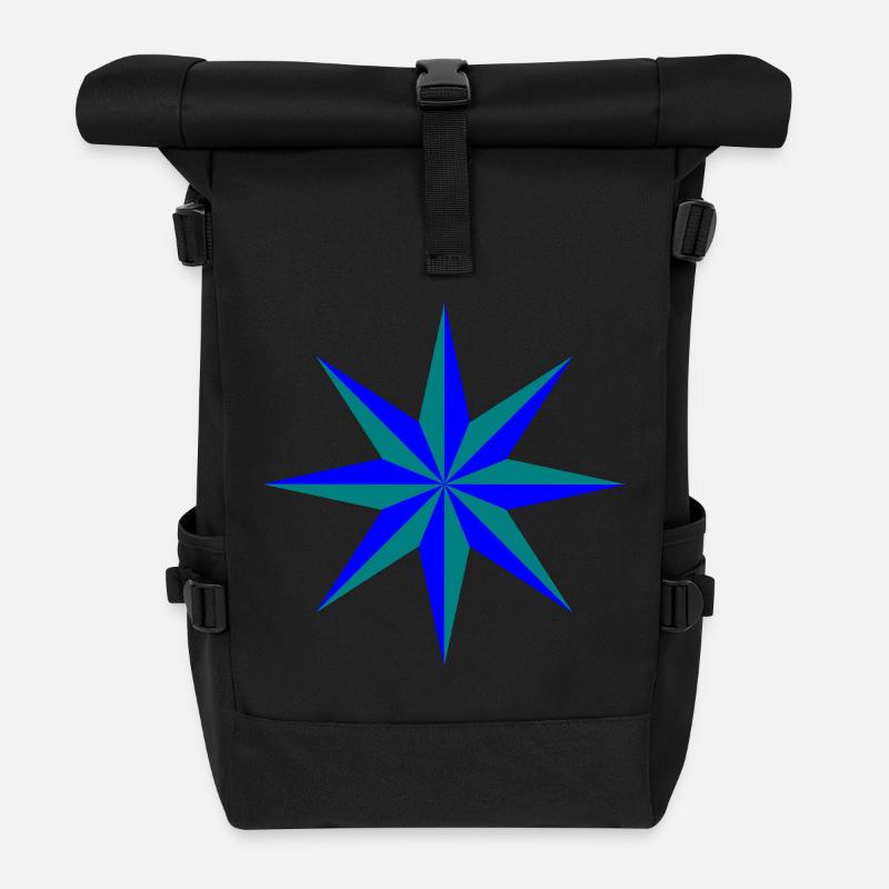 Star wide - Roll Top Backpack - black