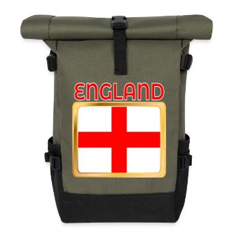 ENGLAND UNITED KINGDOM - Roll Top Backpack - olive/black - Front