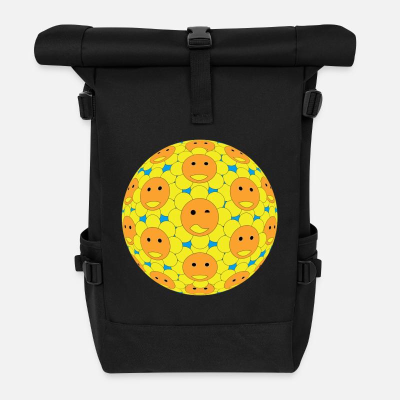 Tragbarer Sonnenschein - Rolltop Rucksack - Schwarz