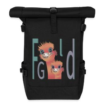 Feel Good - Roll Top Backpack - black - Front