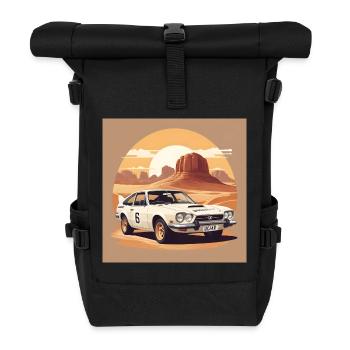Voiture de Rally dans le Désert - Sac à dos roll top - noir - Devant