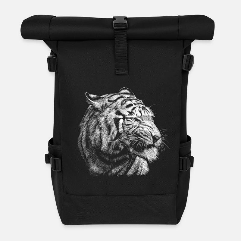 Tiger - Rolltop Rucksack - Schwarz