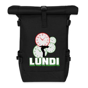 Monday - Roll Top Backpack - black - Front