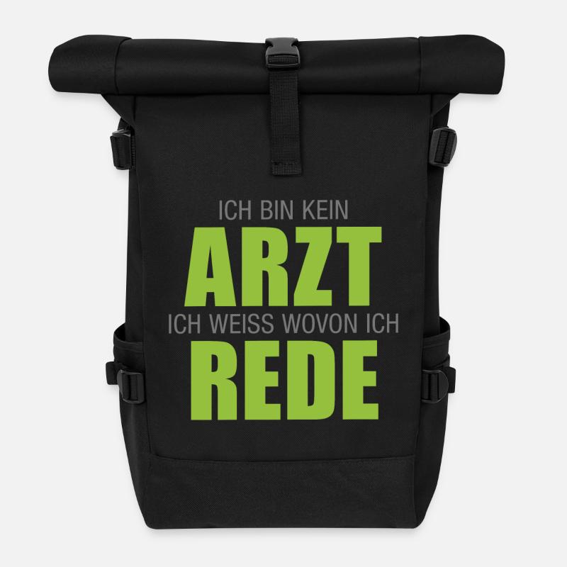 Arzt, Apotheke, Ich bin kein Arzt - Rolltop Rucksack - Schwarz