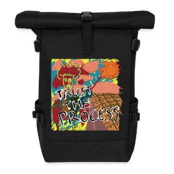 Trust the process - Rolltop Rucksack - Schwarz - Vorne