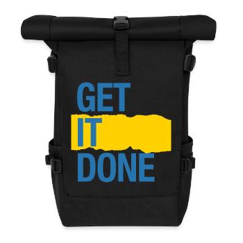 Get it done (dark) - Roll Top Backpack - black - Front