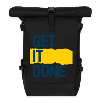 Get it done - Roll Top Backpack - black - Front