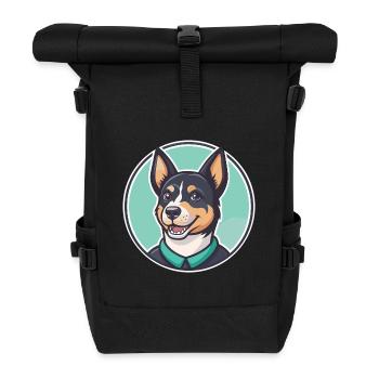 Perro De Presa Mallorquin Hunderasse Cartoon Kawaii - Rolltop Rucksack - Schwarz - Vorne