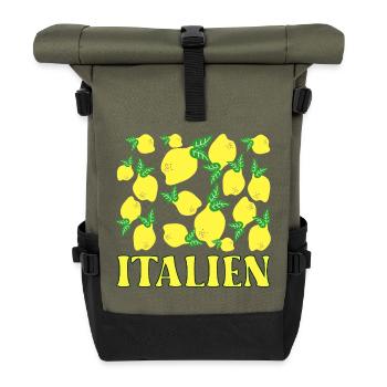 ITALIEN ZITRONEN LIMONEN - Rolltop Rucksack - Olive/Schwarz - Vorne