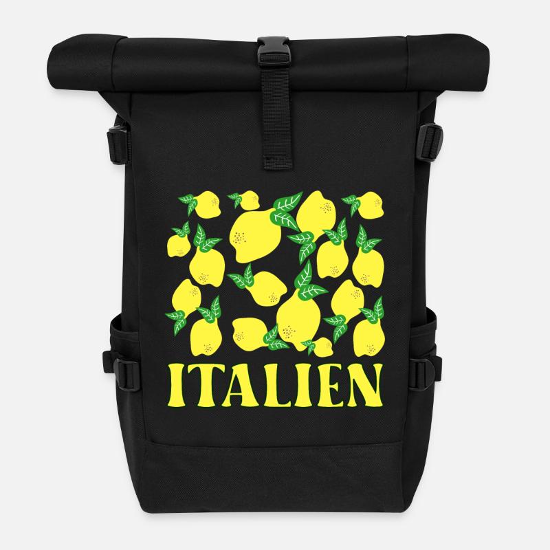 ITALIEN ZITRONEN LIMONEN - Rolltop Rucksack - Schwarz