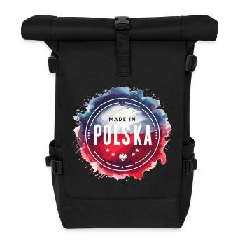 Made in Polska Poland Polish Red White Gift - Roll Top Backpack - black - Front