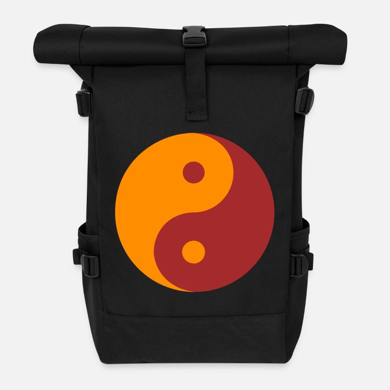 YIN YANG - Rolltop Rucksack - Schwarz