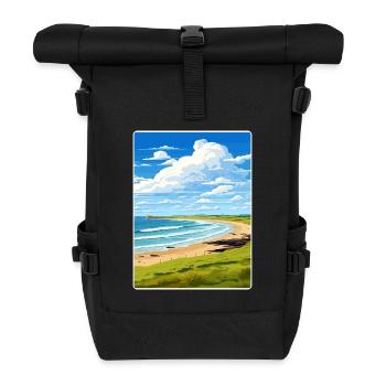 Constantine Bay Cornwall England Reiseposter WPA - Rolltop Rucksack - Schwarz - Vorne