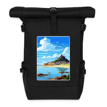 Marazion Cornwall England Reiseposter Souvenir - Rolltop Rucksack - Schwarz - Vorne