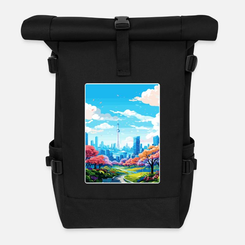 Seoul Südkorea Reise Poster Souvenir Farbe WPA - Rolltop Rucksack - Schwarz