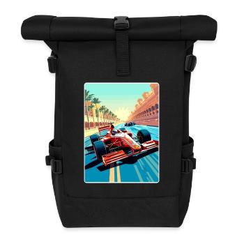 Abu Dhabi Circuit Motorsport Race Uae Travel Card - Rolltop Rucksack - Schwarz - Vorne