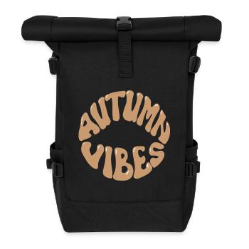 Autumn Vibes - Rolltop Rucksack - Schwarz - Vorne