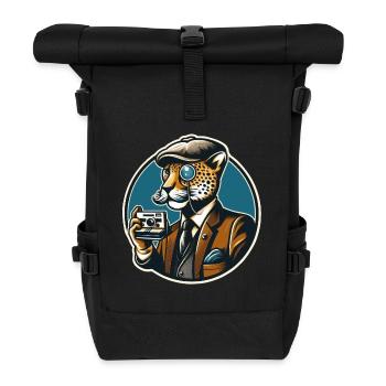 PAPI JAGUAR - Sac à dos roll top - noir - Devant