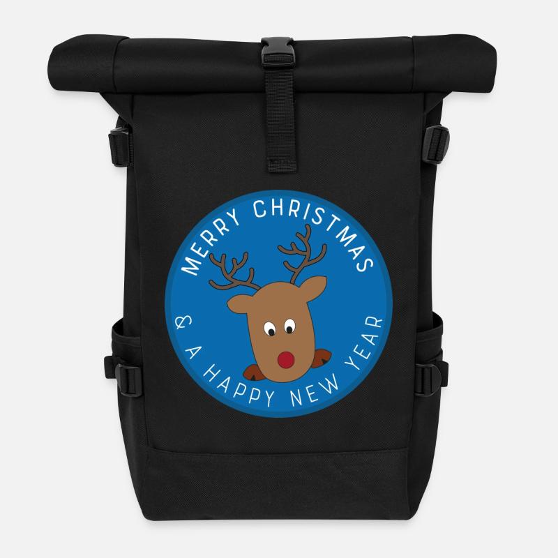 Lustige Geschenke zu Weihnachten - Rolltop Rucksack - Schwarz