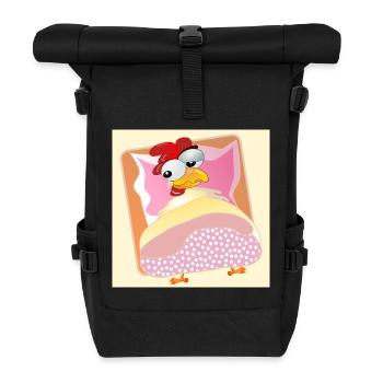 Poules Élevage de poulets - COUCHAGE AU LIT - Sac à dos roll top - noir - Devant