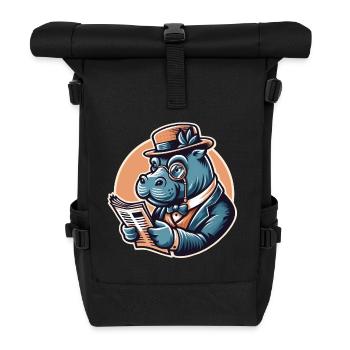 PAPI HIPPOPOTAME - Sac à dos roll top - noir - Devant