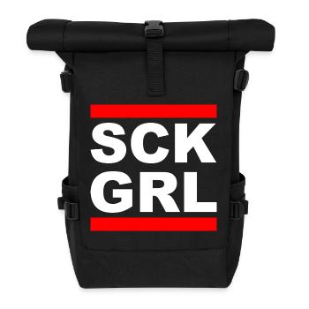 SCK GRL - Sick Girl - Sprüche Shirt - Rolltop Rucksack - Schwarz - Vorne