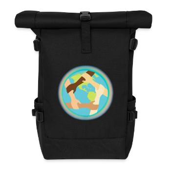 Unité mondiale et entraide - Sac à dos roll top - noir - Devant