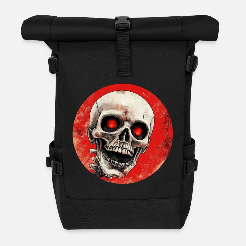 Skelett - Rolltop Rucksack - Schwarz