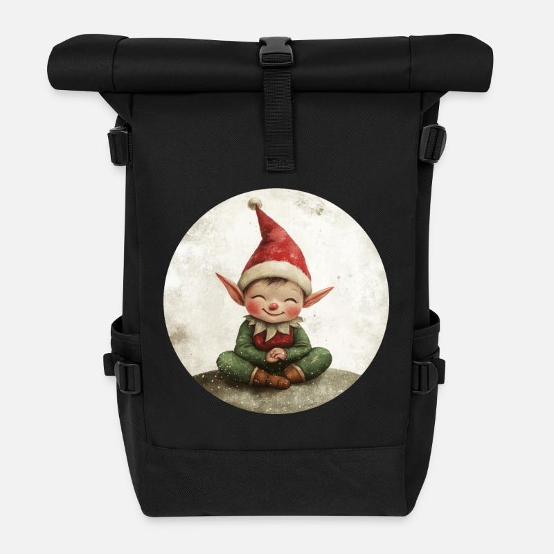 Christmas Elf - Sac à dos roll top - noir