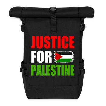 Justice for palestine - Roll Top Backpack - black - Front