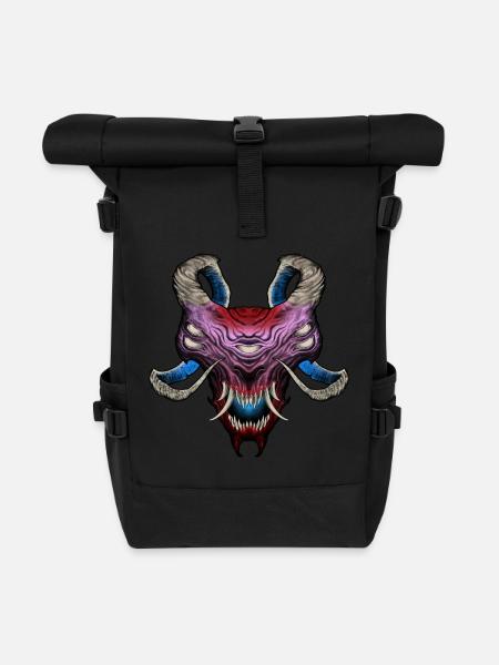 D Mon B - Rolltop Rucksack - Schwarz