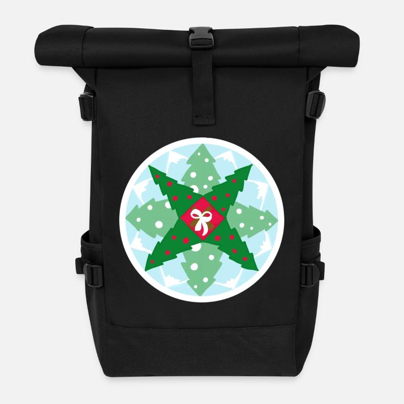 Weihnachtsanleitung - Rolltop Rucksack - Schwarz