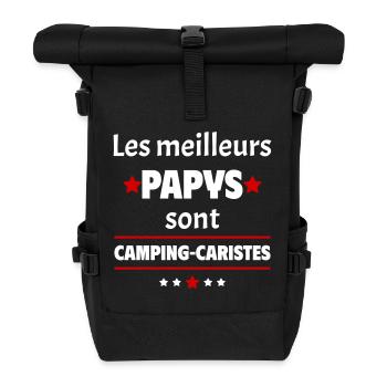 Les meilleurs papys sont camping-caristes, noël - Sac à dos roll top - noir - Devant
