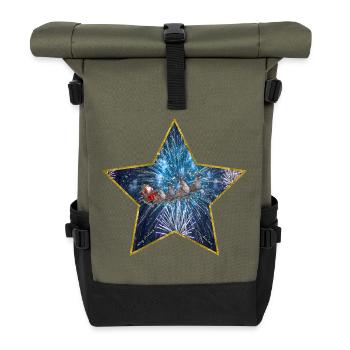merry christmas version 3 - Roll Top Backpack - olive/black - Front