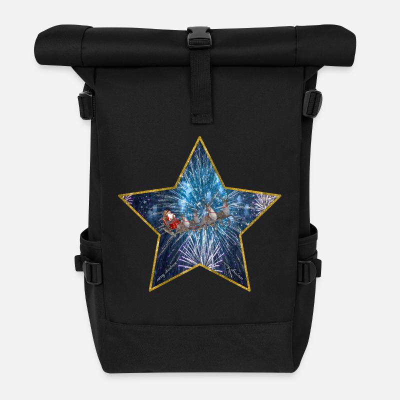 Joyeux Noël Version 3 - Sac à dos roll top - noir