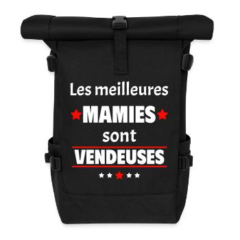 Les meilleures mamies sont vendeuses, cadeau noël - Sac à dos roll top - noir - Devant