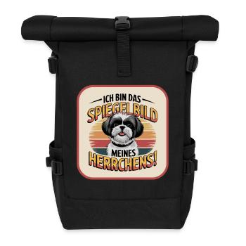 Shih Tzu : le reflet de mon maître chien - Sac à dos roll top - noir - Devant