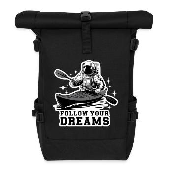 Kayak Astronaute Suivez vos rêves - Sac à dos roll top - noir - Devant