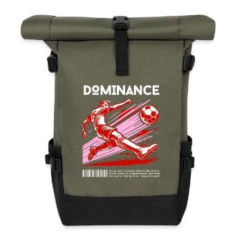 Dominance – Power Kick - Roll Top Backpack - olive/black - Front
