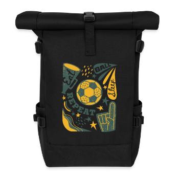 Soccer Life – Play, Ball, Repeat - Roll Top Backpack - black - Front