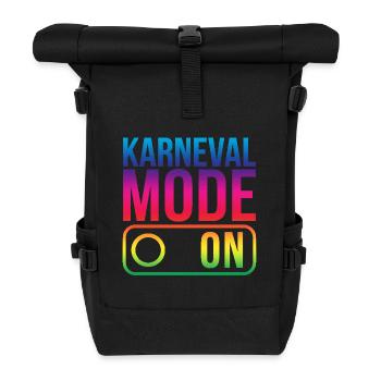 Karneval Mode On Fasching Fasnet - Rolltop Rucksack - Schwarz - Vorne